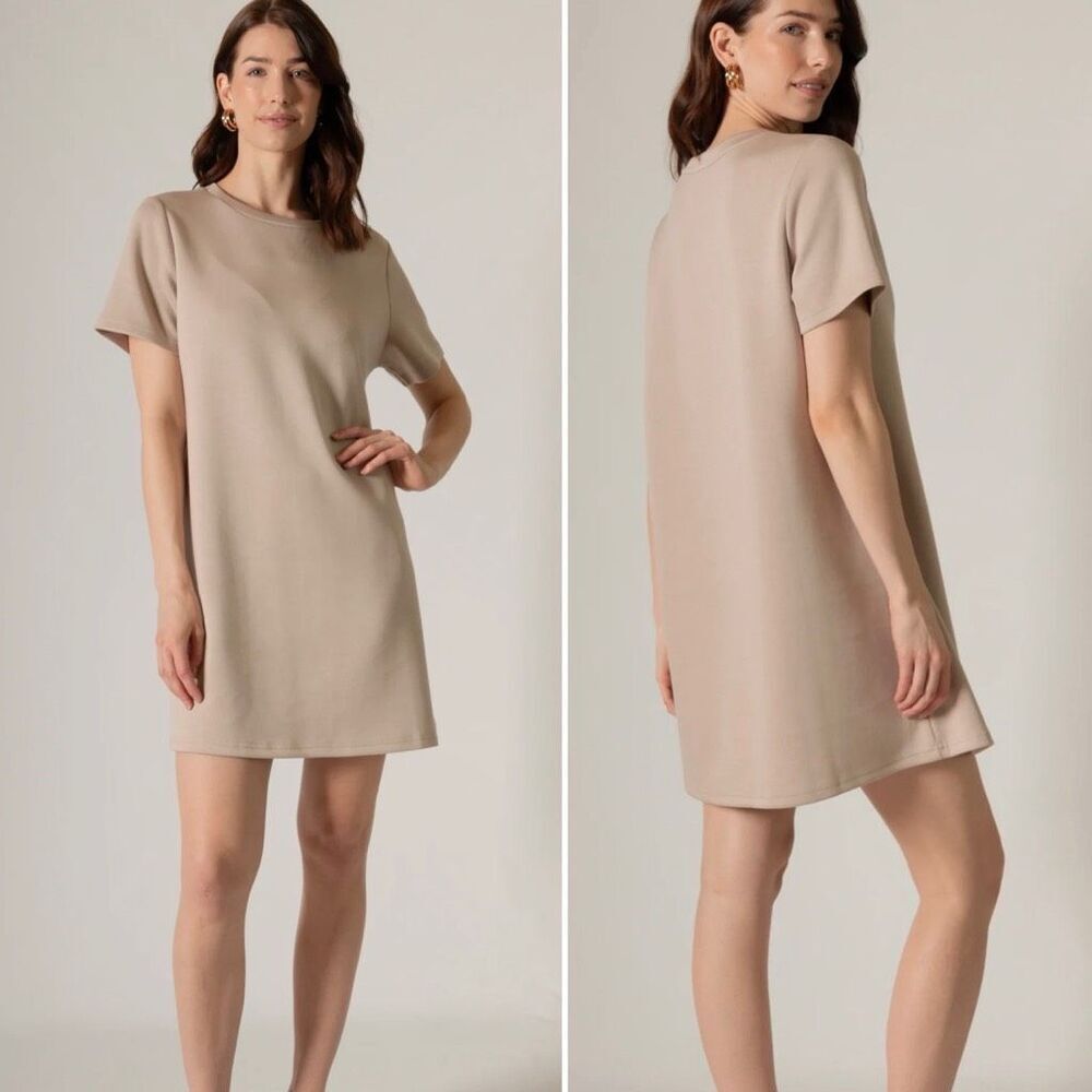 P CILL Taupe Butter Modal Etta Shirt Dress-M